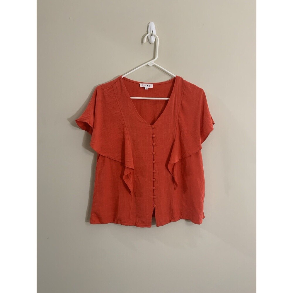 THML Clothing - Women’s Short Sleeve Button Up Top Size Small